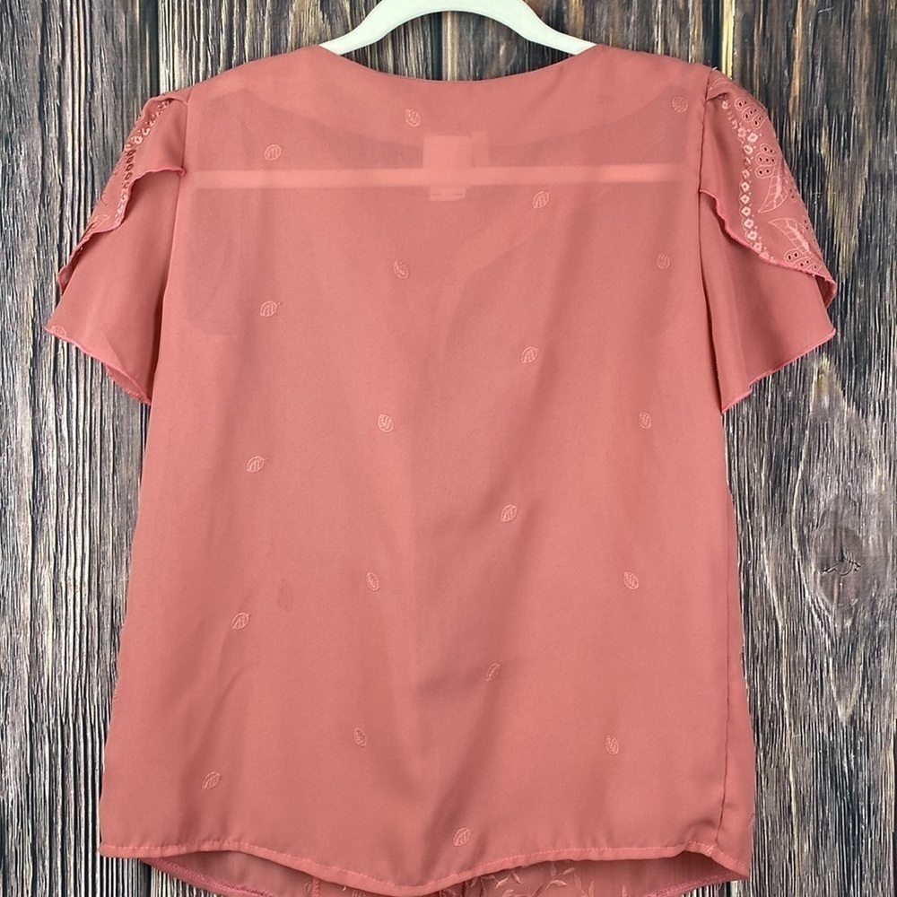 Beautiful Vintage Rose Colored Rae Hepburn Blouse- Size Med - Picture 8 of 12